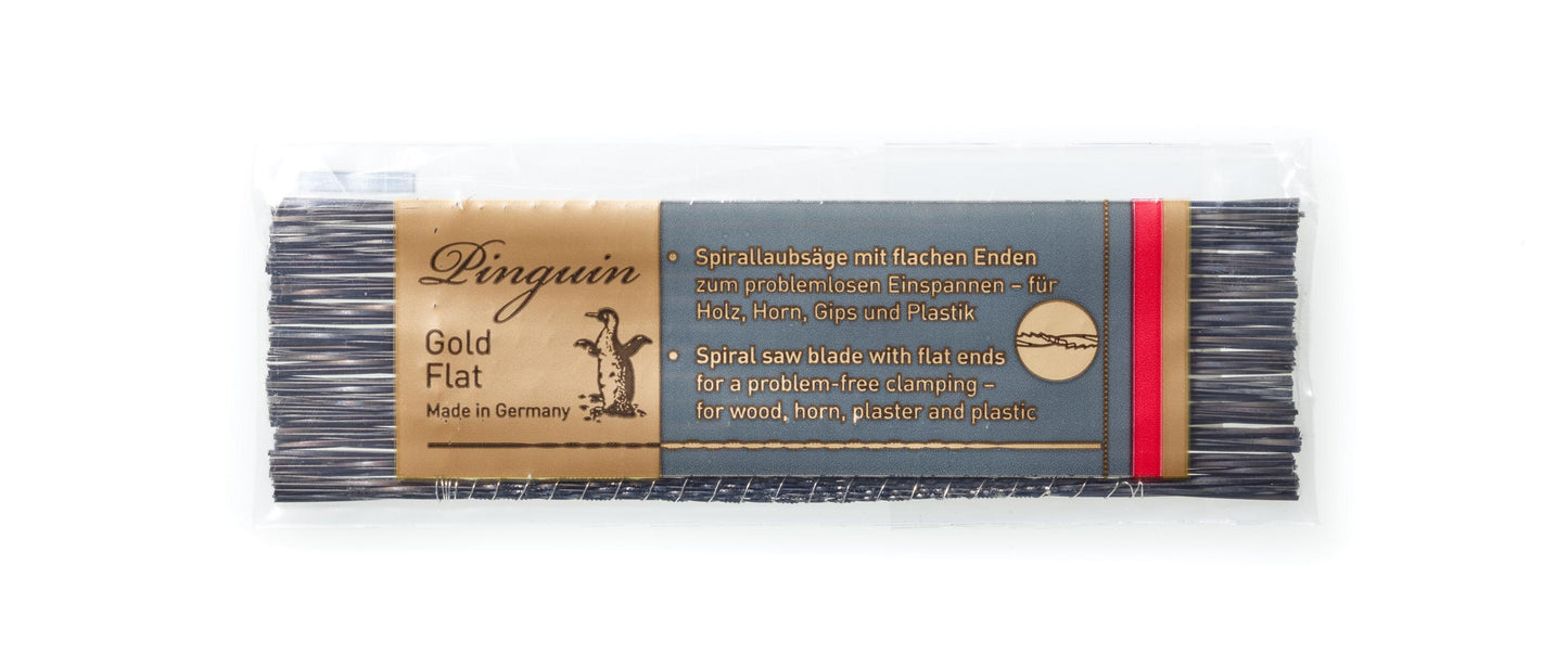 51 015 PINGUIN GOLD FLAT – Lame da traforo a spirale con estremità piatte per tagli flessibili