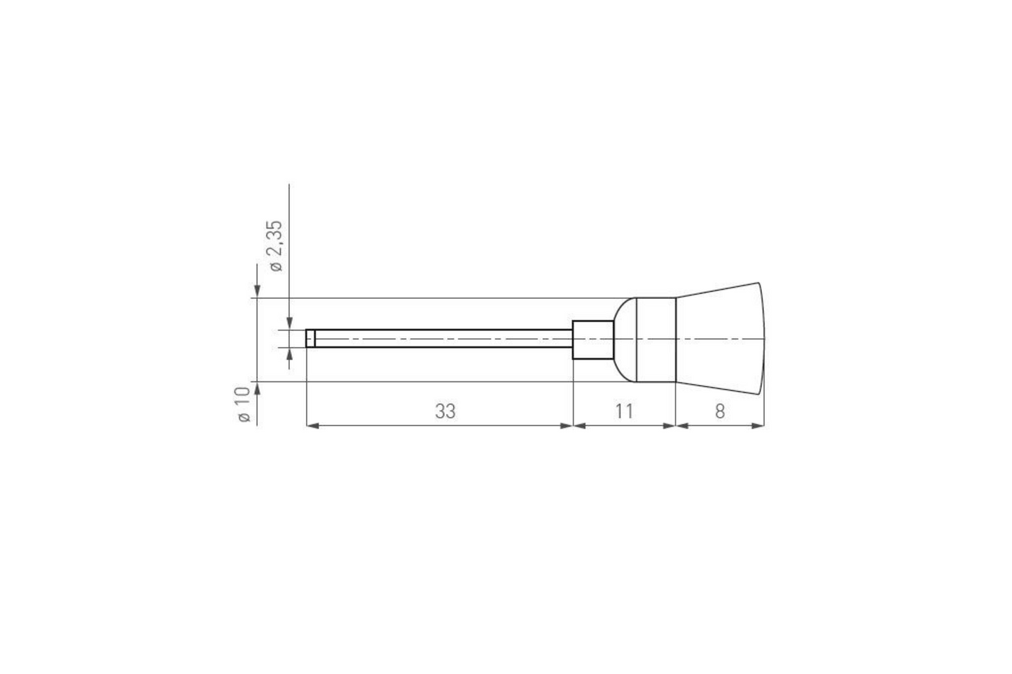 05 008 235 Spazzola B 8108 ANTILOPE® beta in ottone