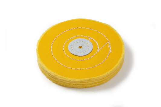 05 046 125 NIQUA® Spazzola circolare di cotone "BUFF" gialla mm 125x35