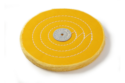 05 047 150 NIQUA® Spazzola circolare di cotone "BUFF" gialla mm 150x35