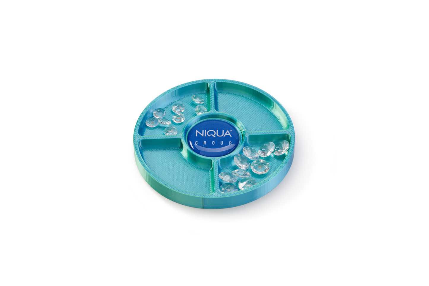 03 095 002 Piattino NIQUA magnetico per diamanti con 4 scomparti