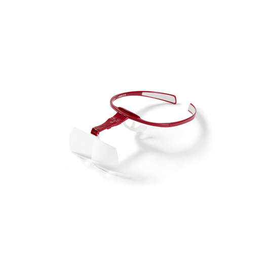 16 000 025 Occhiali "HEAD LOUPE" maggiorati con lente 2x - rossi