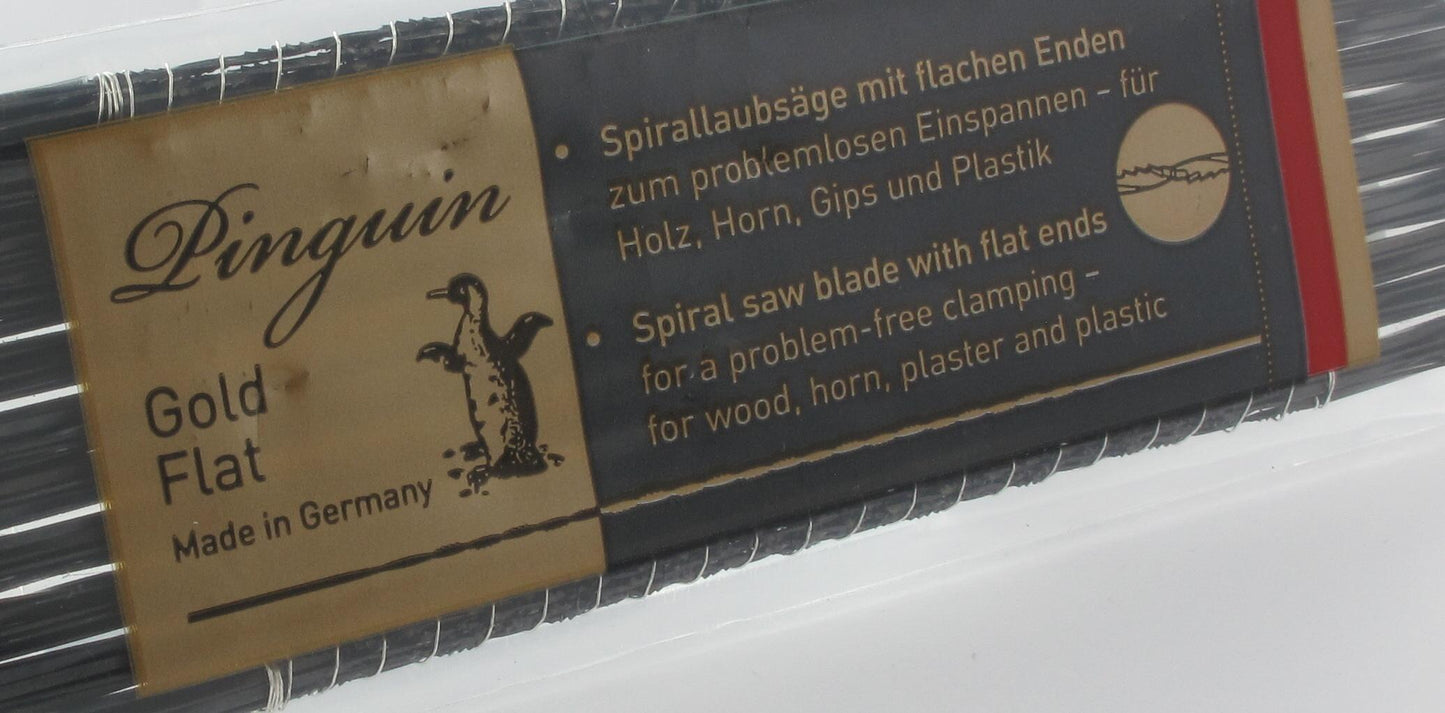 51 015 PINGUIN GOLD FLAT – Lame da traforo a spirale con estremità piatte per tagli flessibili