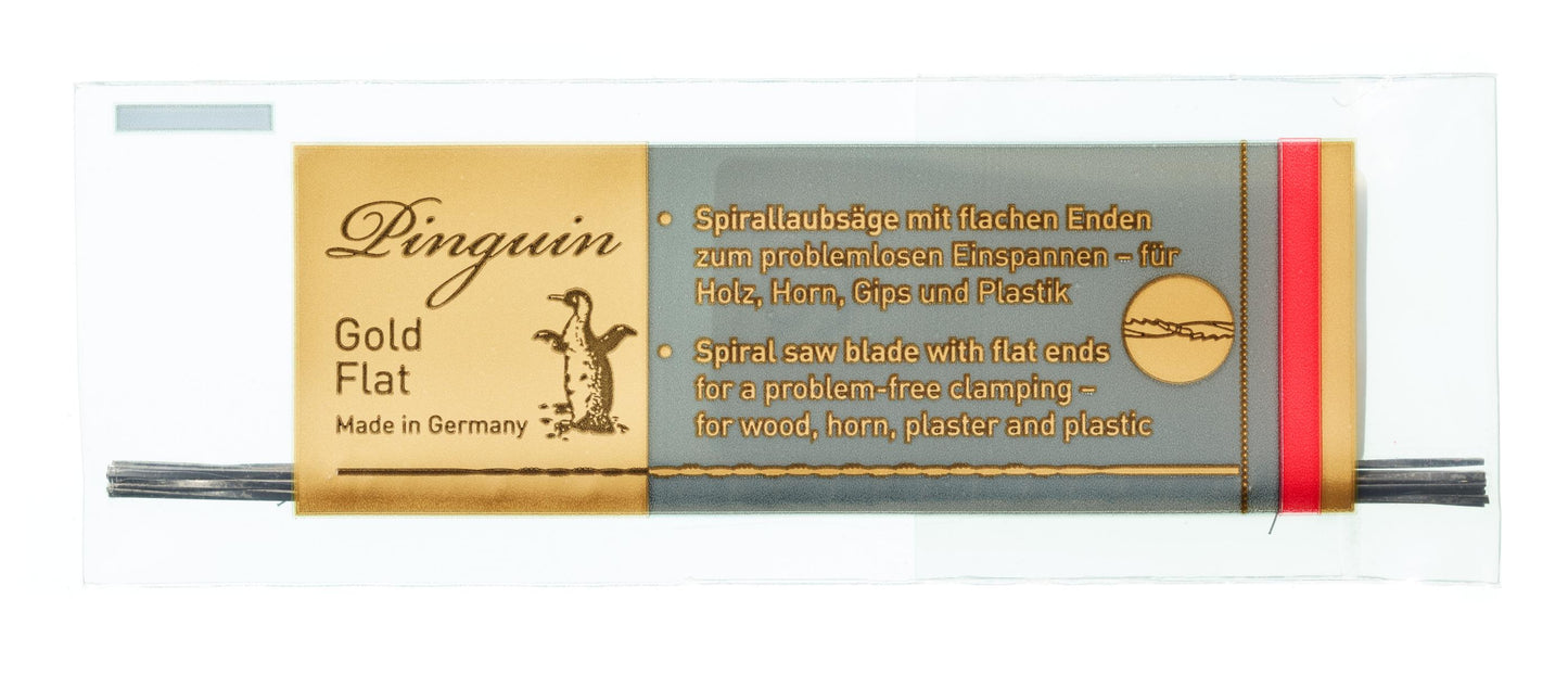 51 015 PINGUIN GOLD FLAT – Lame da traforo a spirale con estremità piatte per tagli flessibili