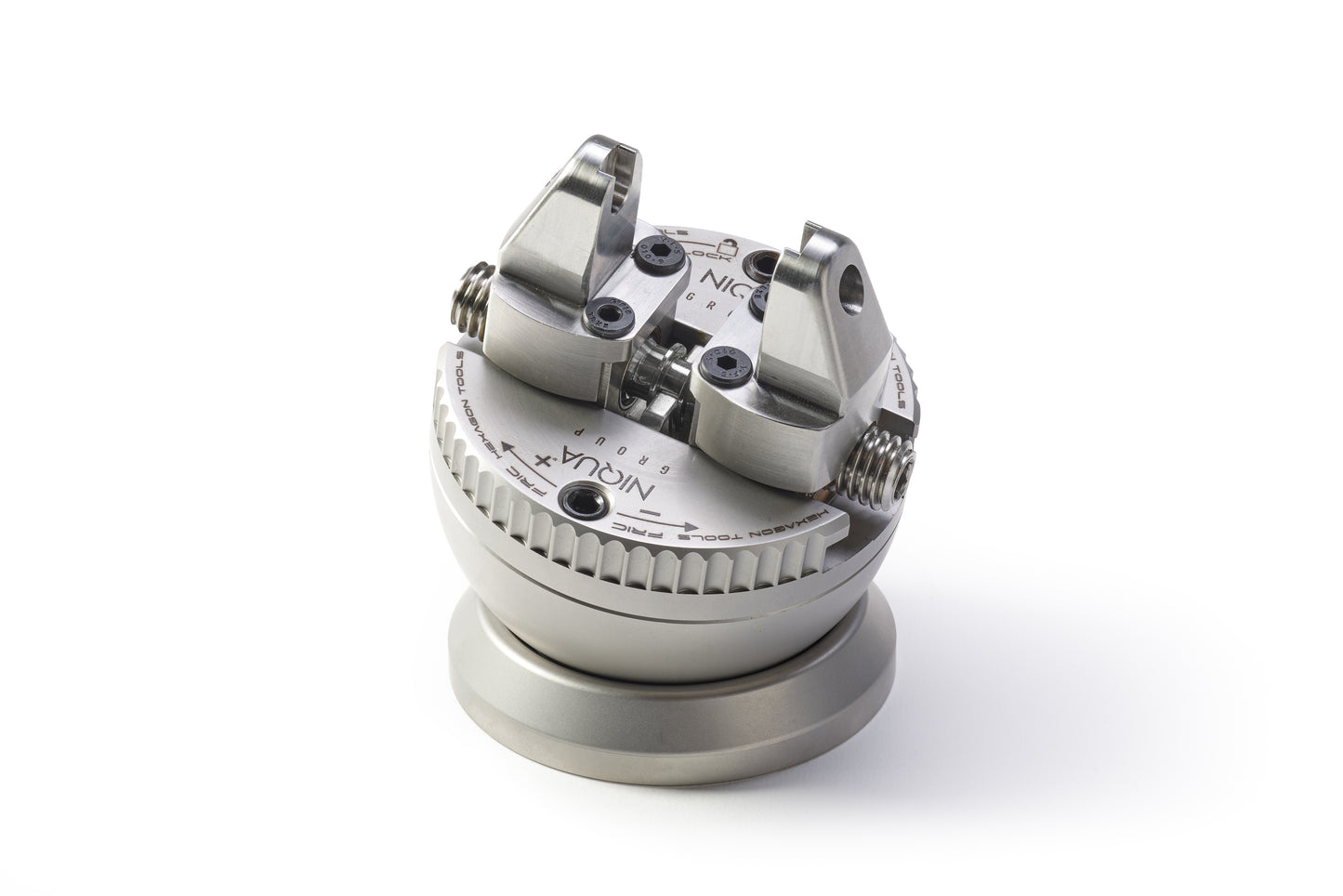 03 096 003 Ganasce di serraggio in acciaio inox per sistema di bloccaggio ad anello delle sfere di incisione NIQUA Ø 100 / 80 mm