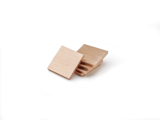08 200 003 NIQUA® Piastrine da Esercizio in Bronzo Fosforoso - 20 x 20 mm