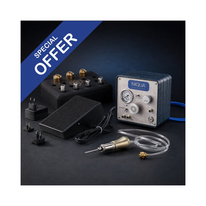 NIQUA SILENCE PRO con Manipolo "The Rocket" – Sistema Pneumatico Premium per Incisione