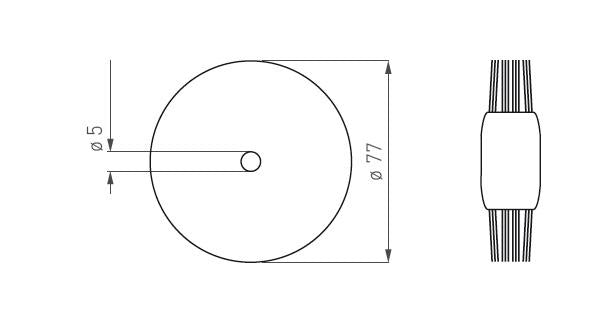05 033 077 Spazzole circolari convergenti ANTILOPE® setola nera diam. 77mm