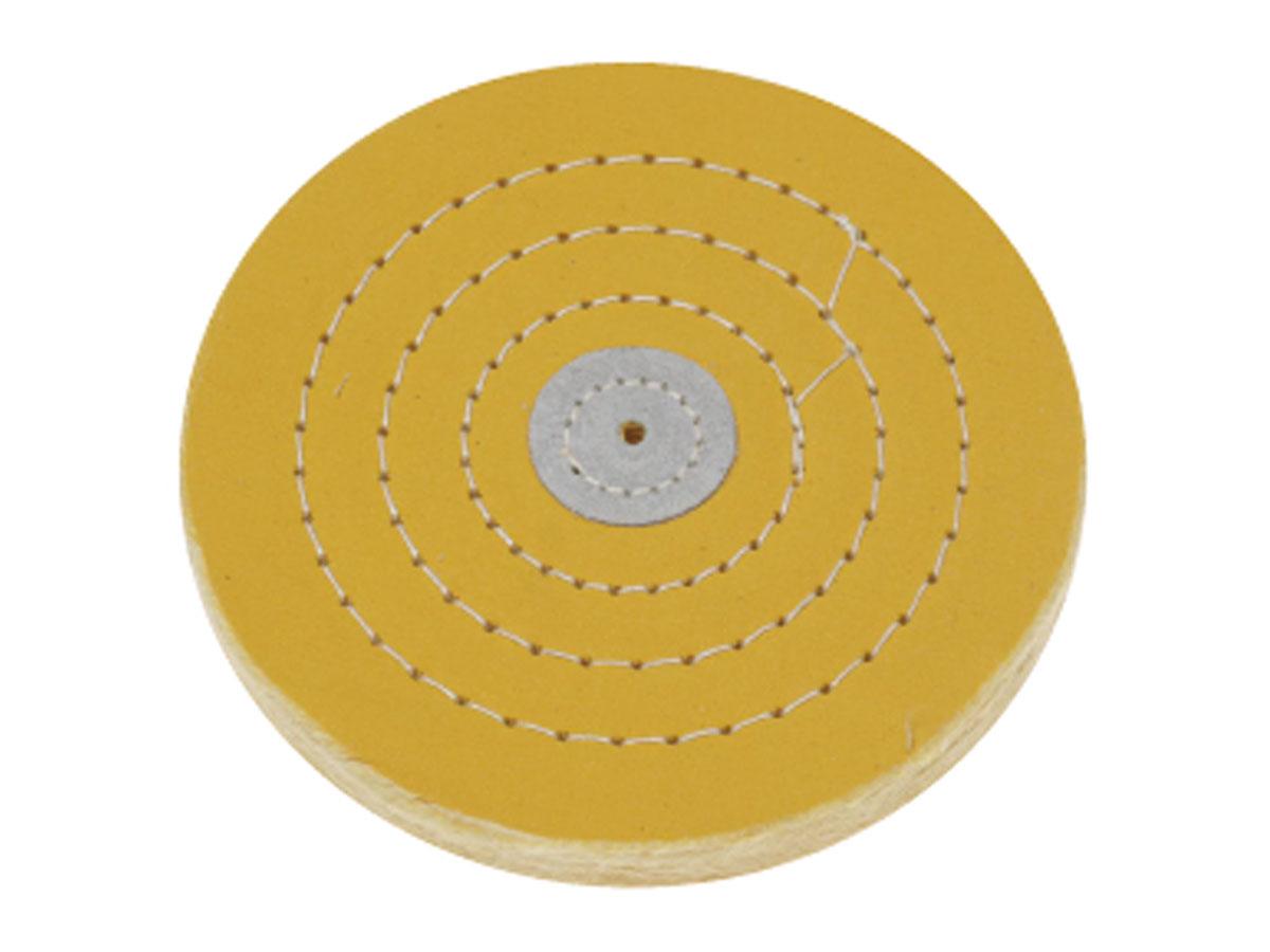 05 045 100  Spazzola circolare di cotone  "BUFF" gialla mm100x35