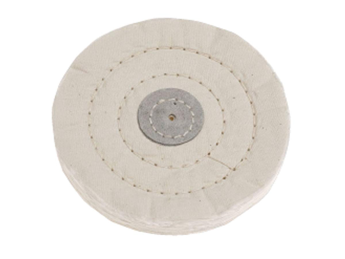 05 050 150  Spazzola di cotone "BUFF" bianca extra fine diam. 150x35