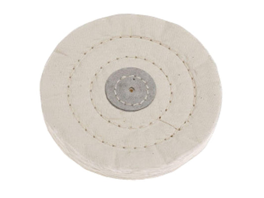 05 050 150  Spazzola di cotone "BUFF" bianca extra fine diam. 150x35